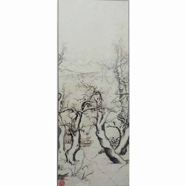 雪山渔人图