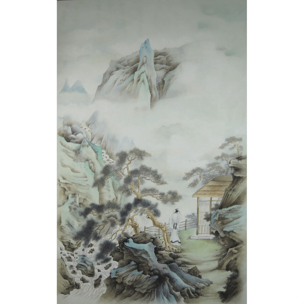 临山水画