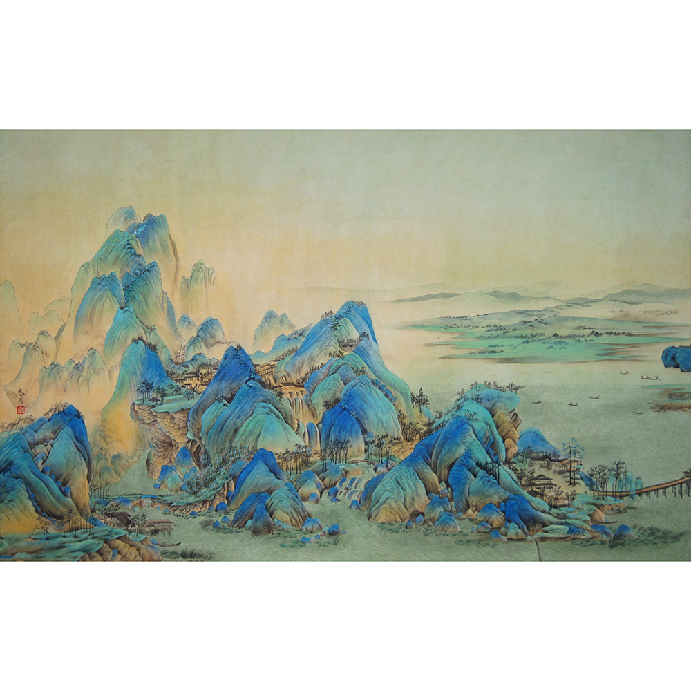 临《千里江山图》