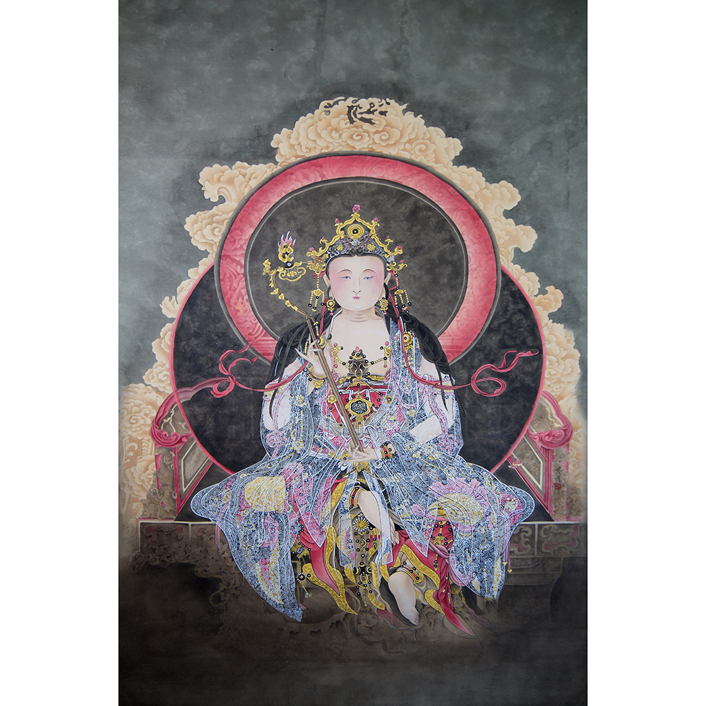 《临新津观音寺壁画之文殊菩萨》